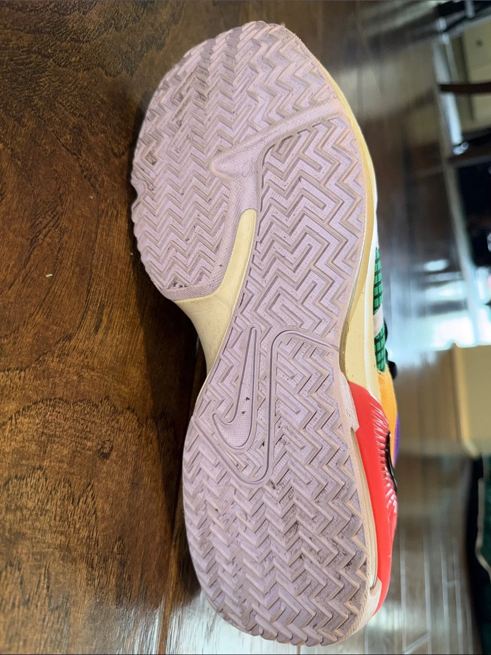 Nike Kids Multicolor Sneakers - Green, Orange & Purple
